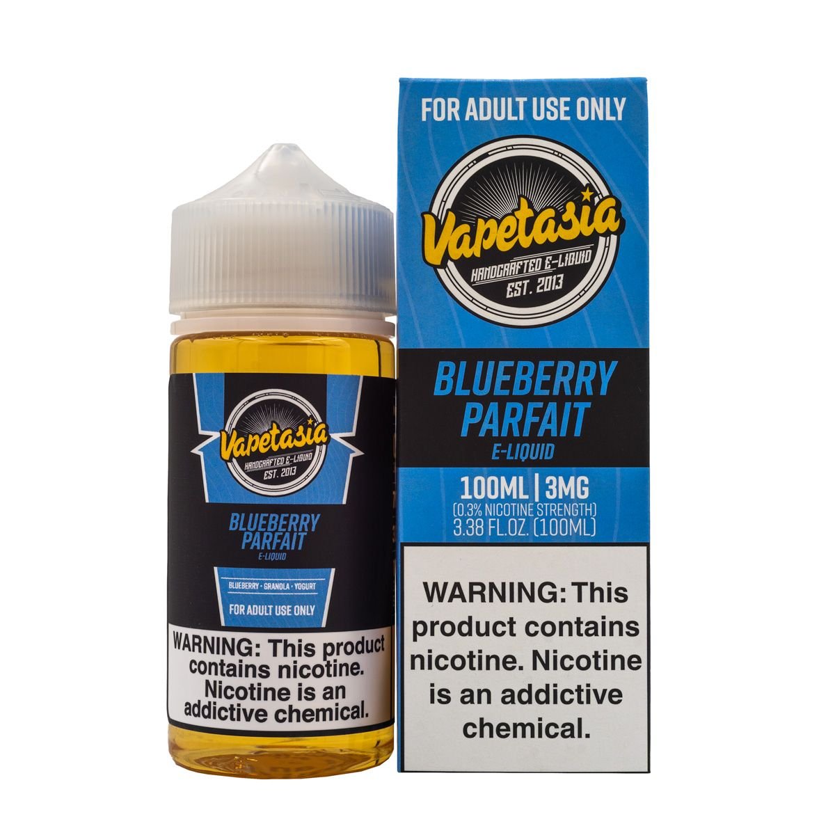 VAPETASIA E-LIQUID BLUEBERRY PARFAIT - 100ML - EJUICEOVERSTOCK.COM