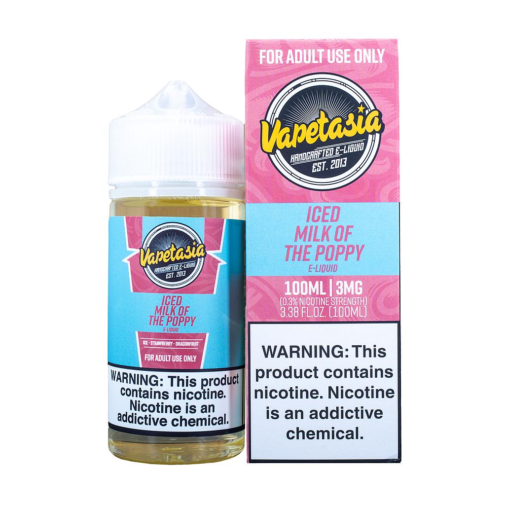 VAPETASIA E-LIQUID ICED MILK OF THE POPPY - 100ML - EJUICEOVERSTOCK.COM