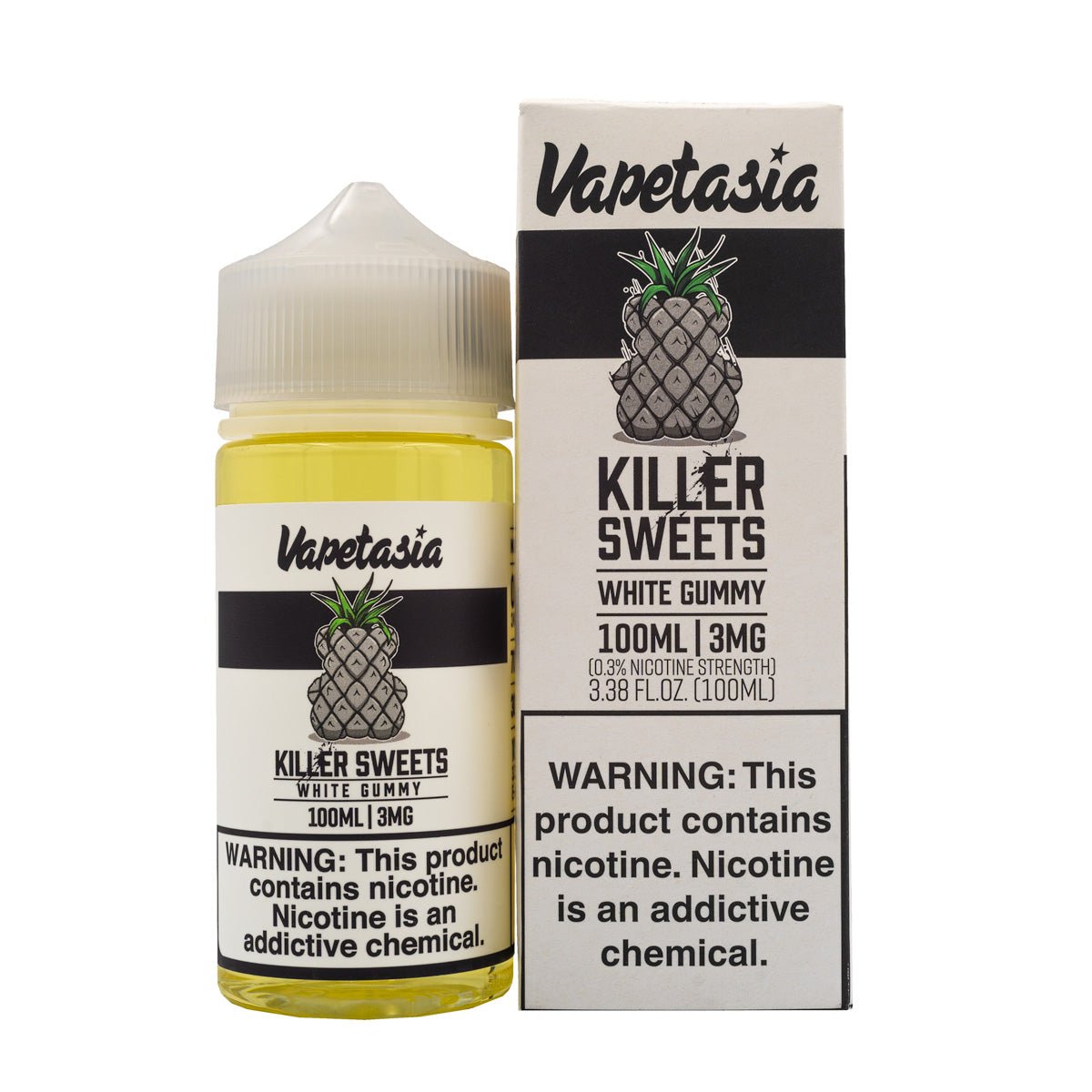 VAPETASIA E-LIQUID WHITE GUMMI - 100ML - EJUICEOVERSTOCK.COM