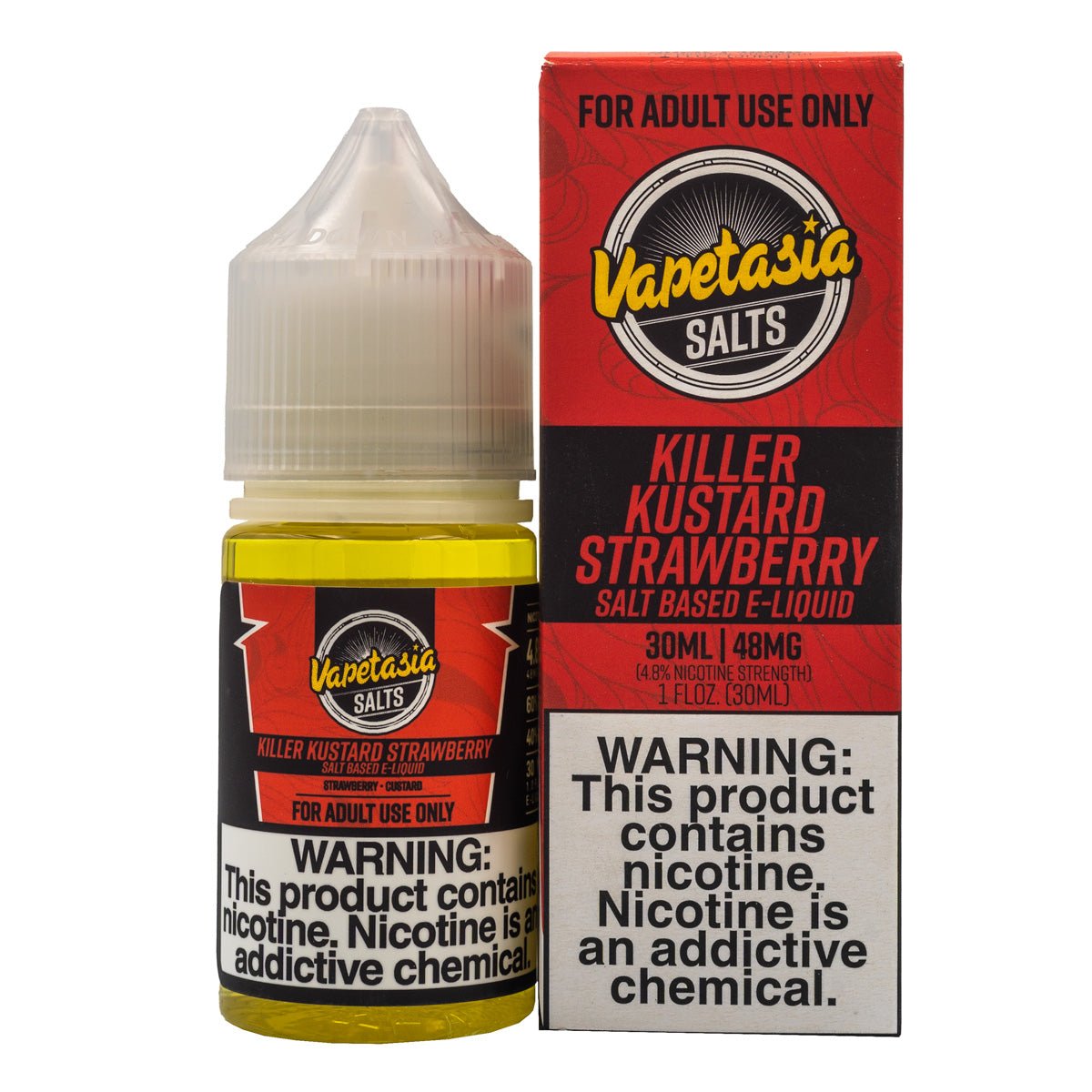 VAPETASIA SALT KILLER KUSTARD STRAWBERRY - 30ML - EJUICEOVERSTOCK.COM