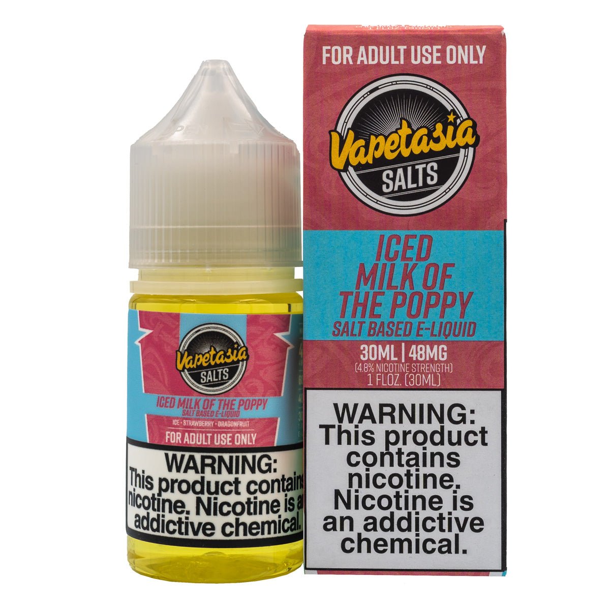 VAPETASIA SALTS - ICED MILK OF THE POPPY - 30ML - EJUICEOVERSTOCK.COM