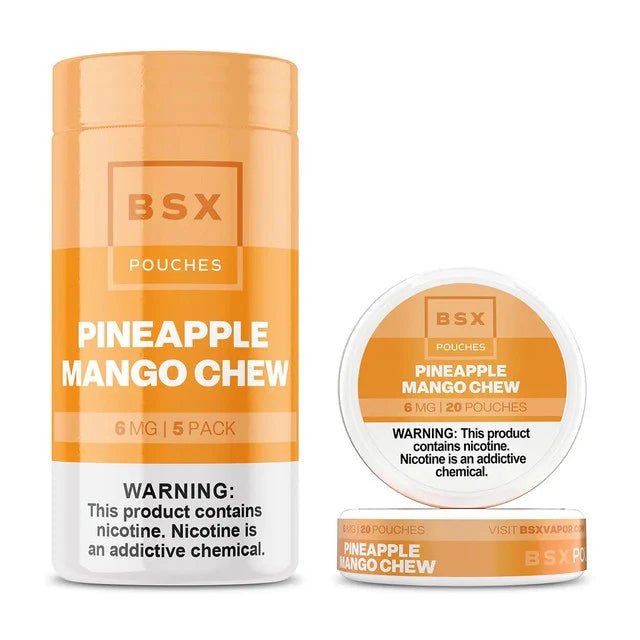 BSX NICOTINE POUCHES - PINEAPPLE MANGO CHEW - EJUICEOVERSTOCK.COM