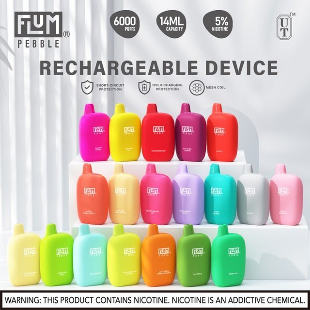 FLUM PEBBLE DISPOSABLE - 6000 PUFFS - EJUICEOVERSTOCK.COM