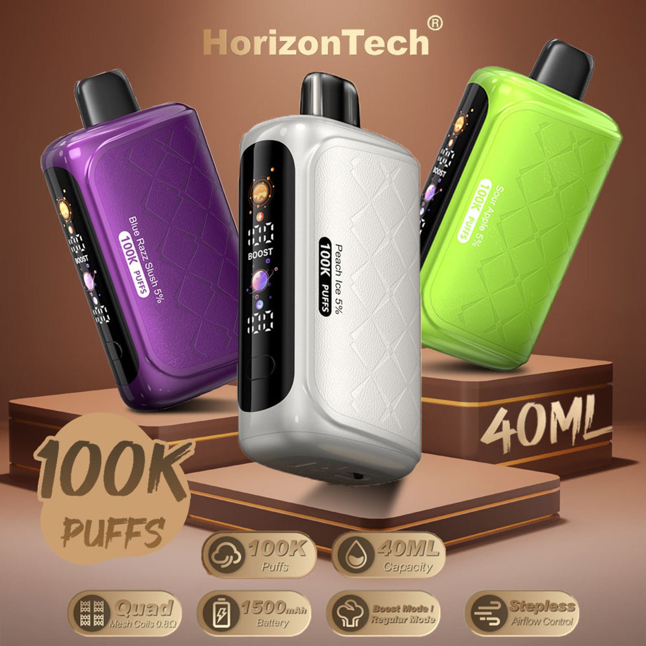 HORIZON 100K PUFFS DISPOSABLE BY HorizonTech - EJUICEOVERSTOCK.COM