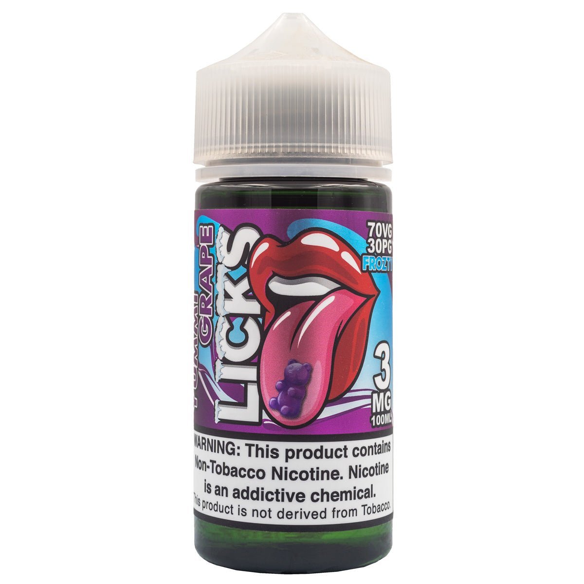 LICKS E - LIQUID FROZTY YUMMI GRAPE - 100ML - EJUICEOVERSTOCK.COM