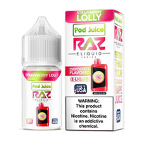 Thumbnail for POD JUICE X RAZ - STRAWBERRY LOLLY - 30ML - EJUICEOVERSTOCK.COM