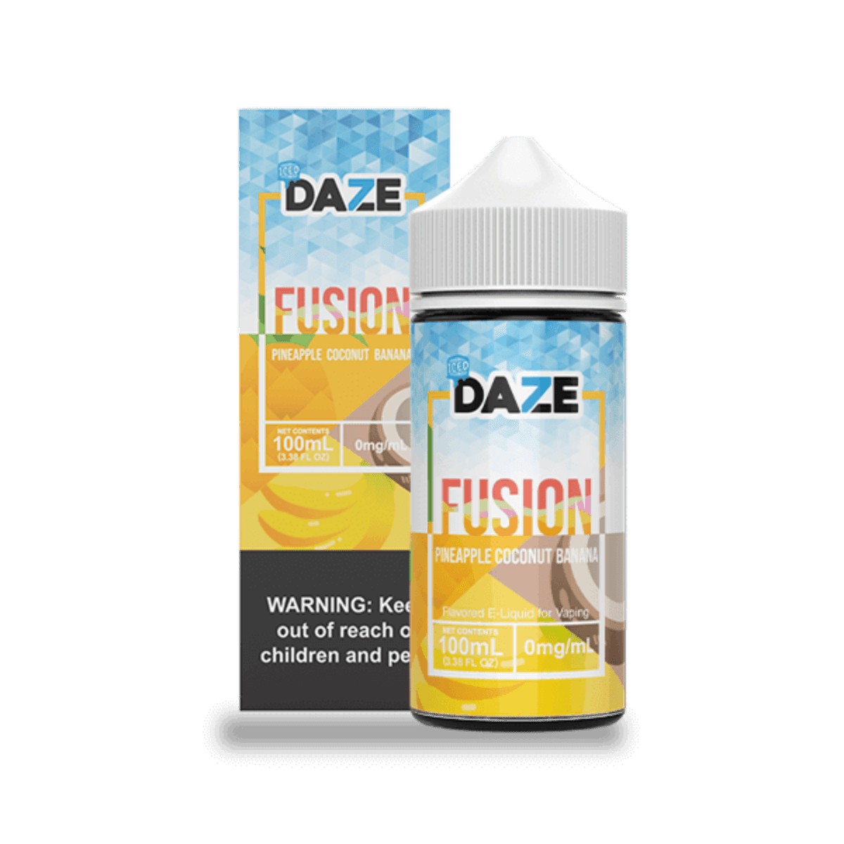 SALE! 7 DAZE FUSION - PINEAPPLE COCONUT BANANA ICED - 100ML - EJUICEOVERSTOCK.COM