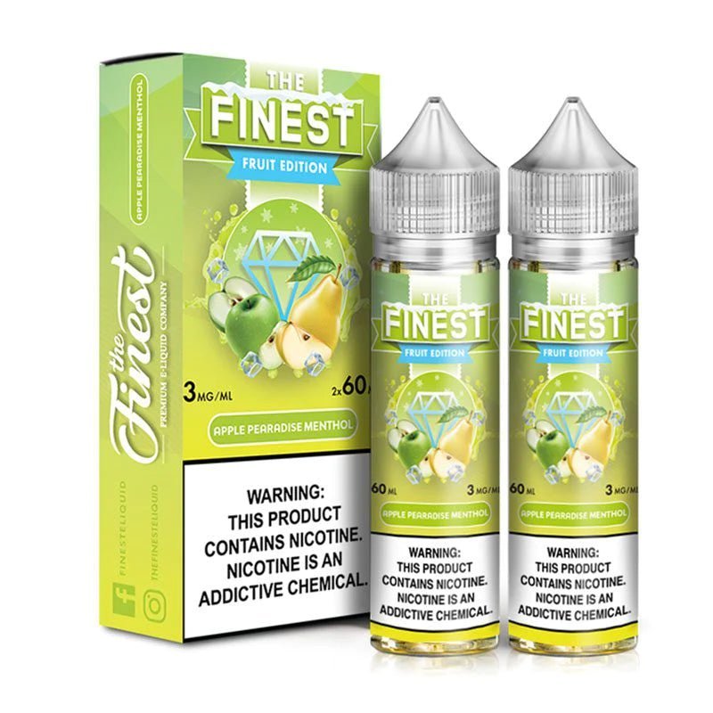 SALE! THE FINEST E - LIQUID APPLE PEARADISE MENTHOL - 120ML - EJUICEOVERSTOCK.COM