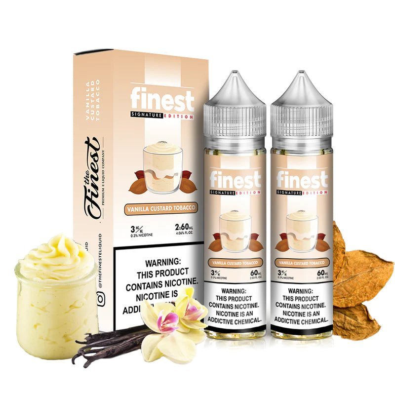 SALE! THE FINEST E - LIQUID VANILLA CUSTARD TOBACCO - 120ML - EJUICEOVERSTOCK.COM