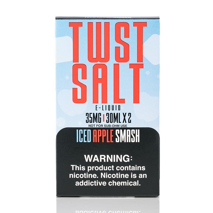 Twist SALTS ICED Apple Smash Nicotine Salt E - Liquid – Apple Menthol (60mL) - EJUICEOVERSTOCK.COM