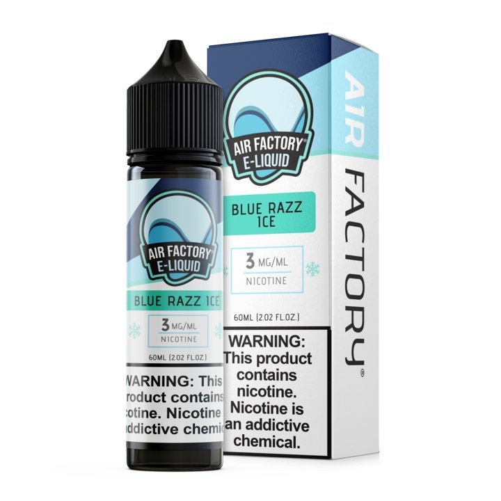 AIR FACTORY E-LIQUID BLUE RAZZ ICE - 60ML - EJUICEOVERSTOCK.COM