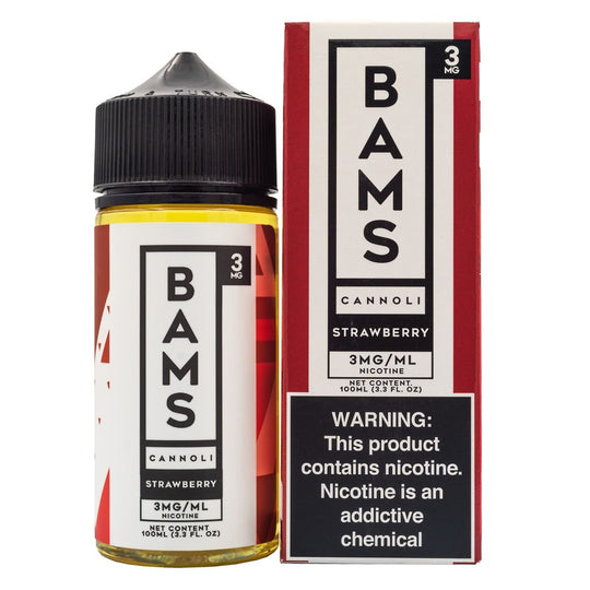 BAMS CANNOLI STRAWBERRY 100ML EJUICEOVERSTOCK.COM