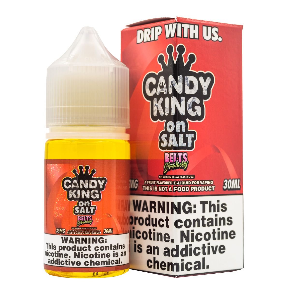 CANDY KING - BELTS STRAWBERRY - 30ML - EJUICEOVERSTOCK.COM