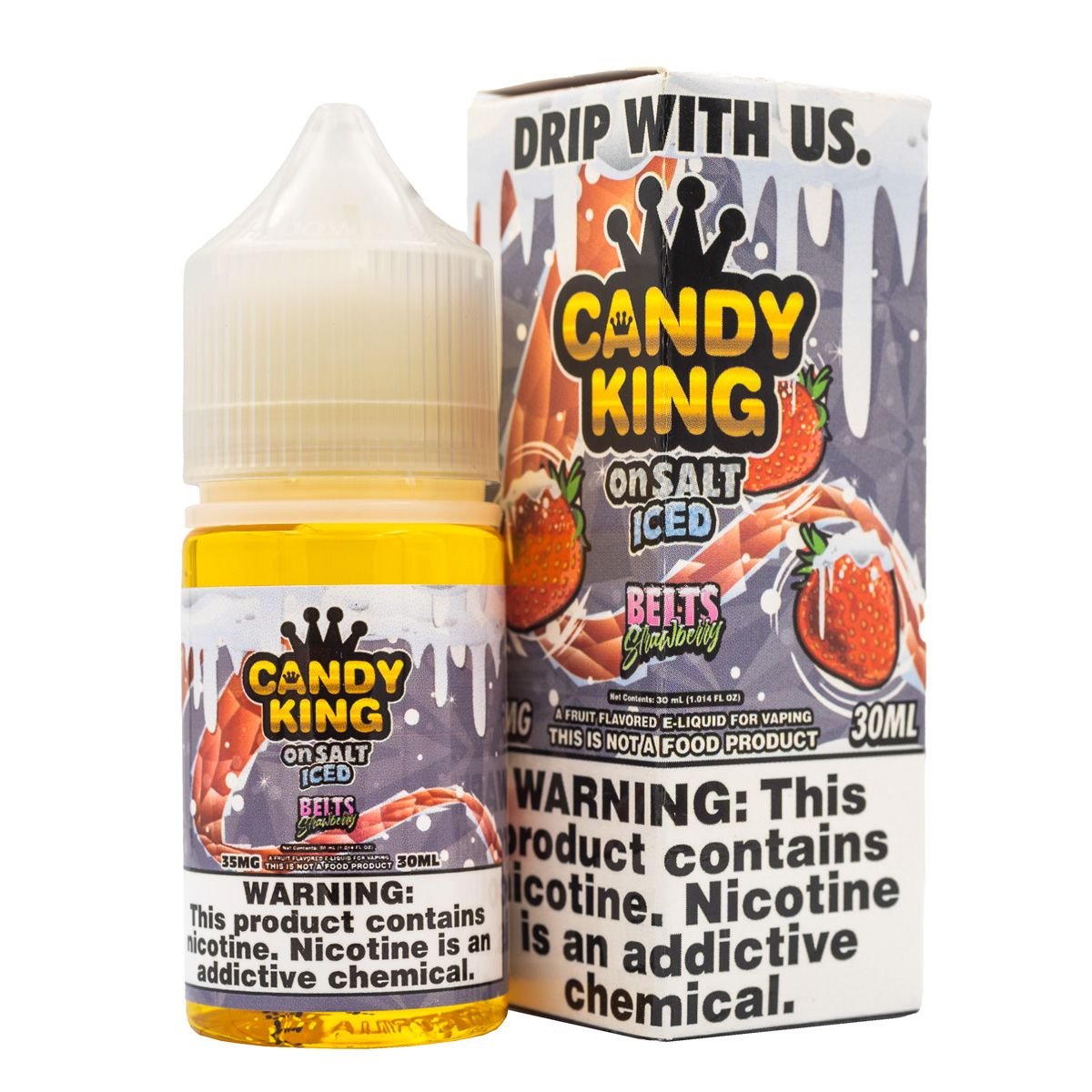 CANDY KING - BELTS STRAWBERRY ICED - 30ML - EJUICEOVERSTOCK.COM