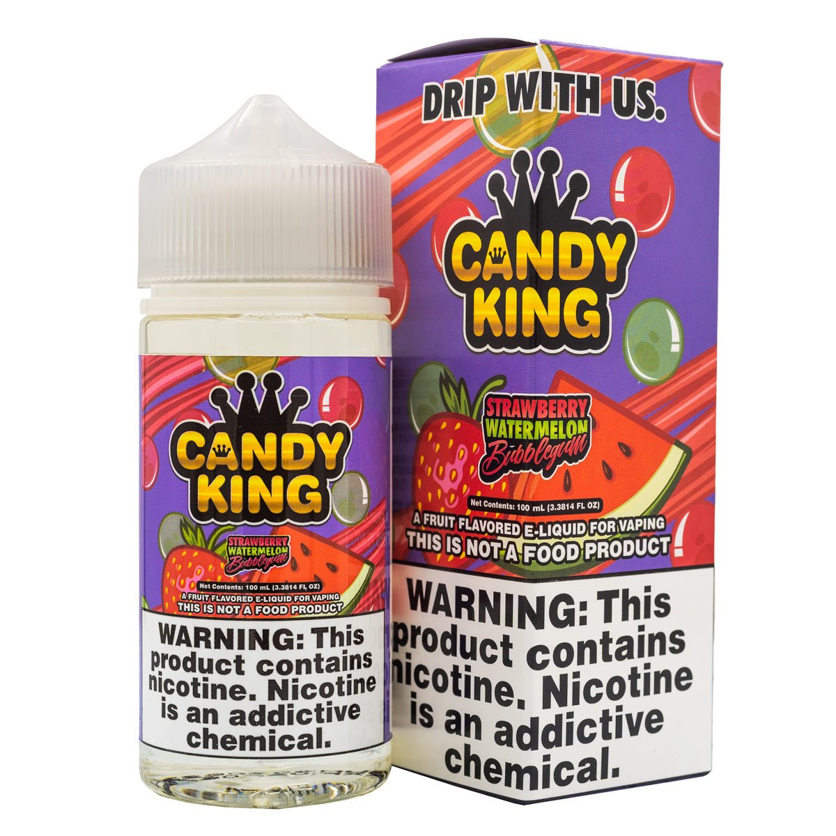 CANDY KING EJUICE - STRAWBERRY WATERMELON BUBBLEGUM - 100ML - EJUICEOVERSTOCK.COM
