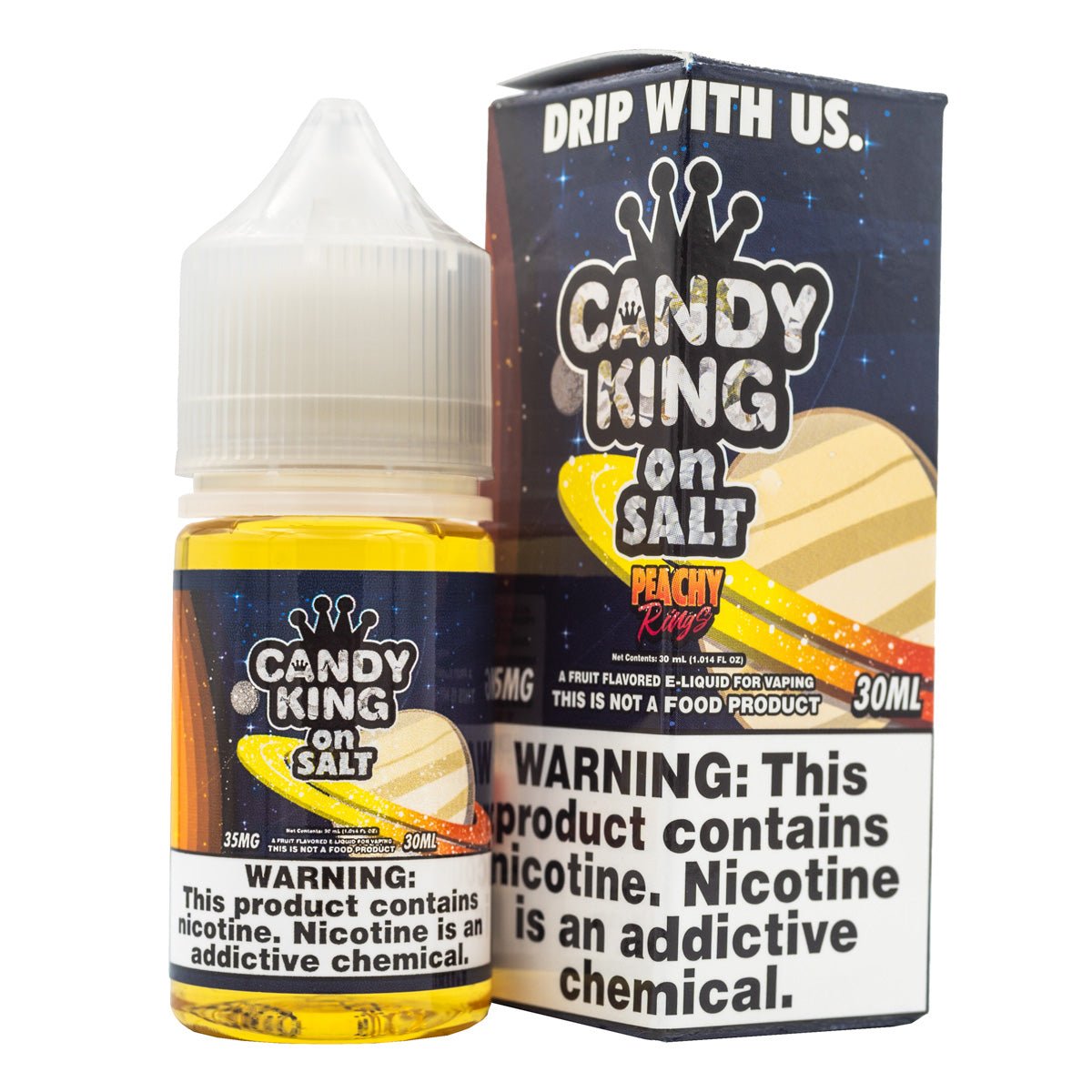 CANDY KING ON SALT - PEACHY RINGS - 30ML - EJUICEOVERSTOCK.COM
