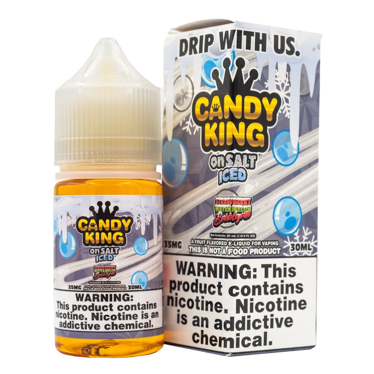 CANDY KING - STRAWBERRY WATERMELON BUBBLEGUM ICED - 30ML - EJUICEOVERSTOCK.COM