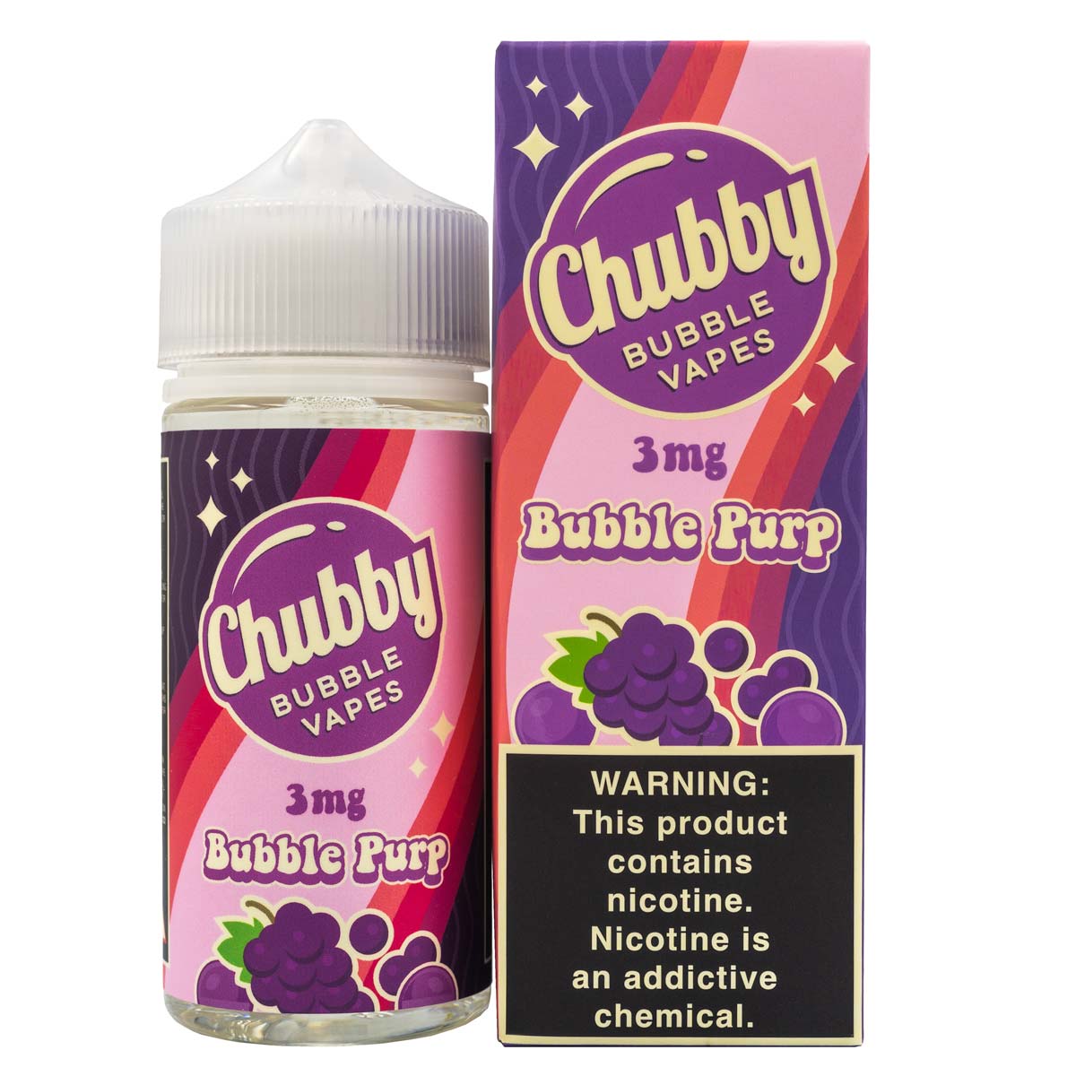 CHUBBY BUBBLE VAPES - BUBBLE PURP - 100ML - EJUICEOVERSTOCK.COM