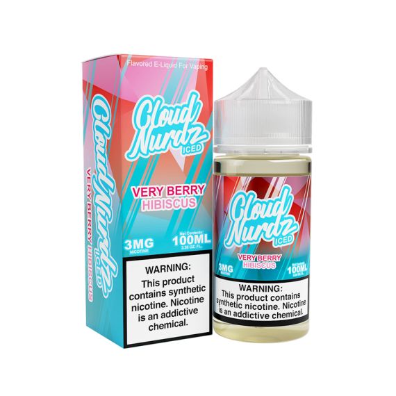 CLOUD NURDZ - VERY BERRY HIBISCUS ICED - 100ML - EJUICEOVERSTOCK.COM