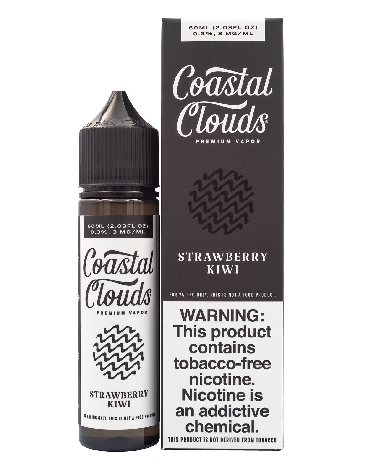 COASTAL CLOUDS E-LIQUID STRAWBERRY KIWI - 60ML - EJUICEOVERSTOCK.COM