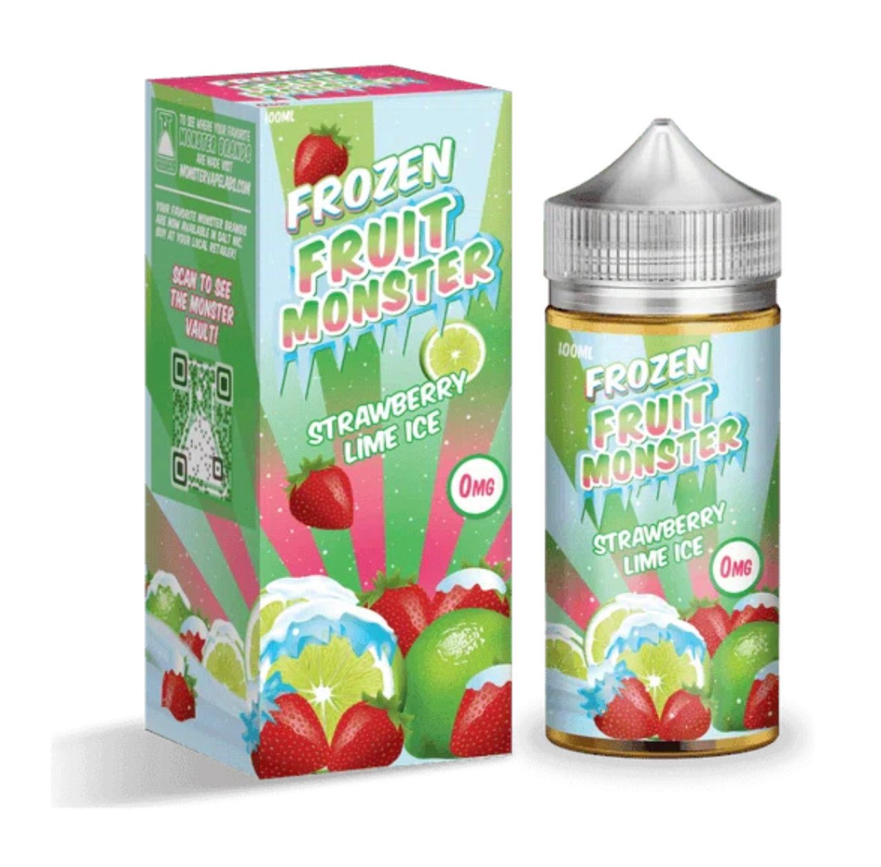 FROZEN FRUIT MONSTER - STRAWBERRY LIME ICE - 100ML - EJUICEOVERSTOCK.COM