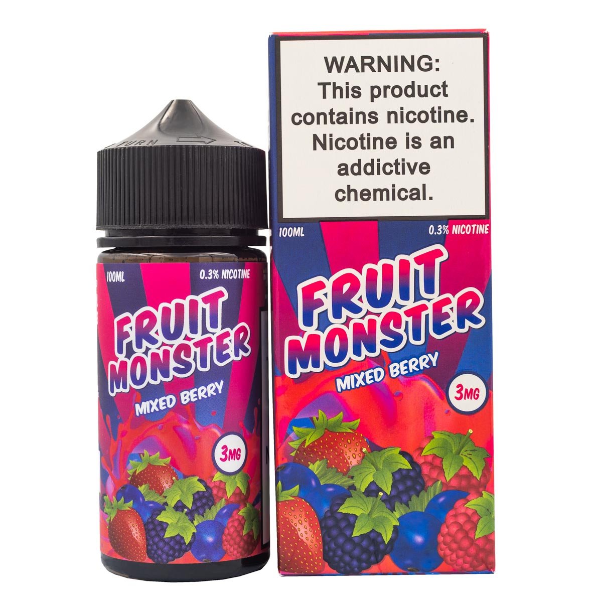 FRUIT MONSTER - MIXED BERRY - 100ML - EJUICEOVERSTOCK.COM
