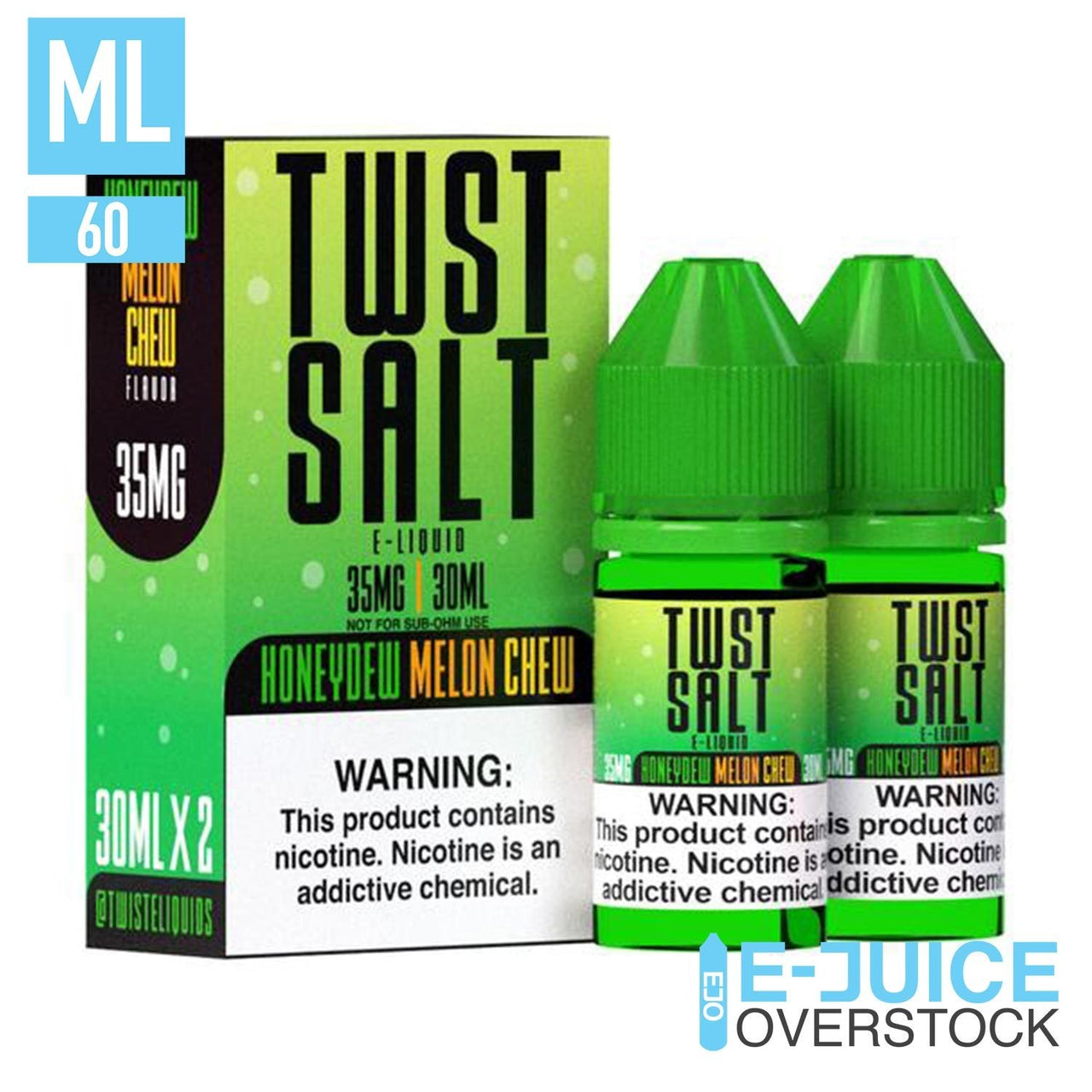 GREEN NO. 1 (Honeydew Melon Chew) Salt by TWST Salt 2x30ML SALTNIC - EJUICEOVERSTOCK.COM