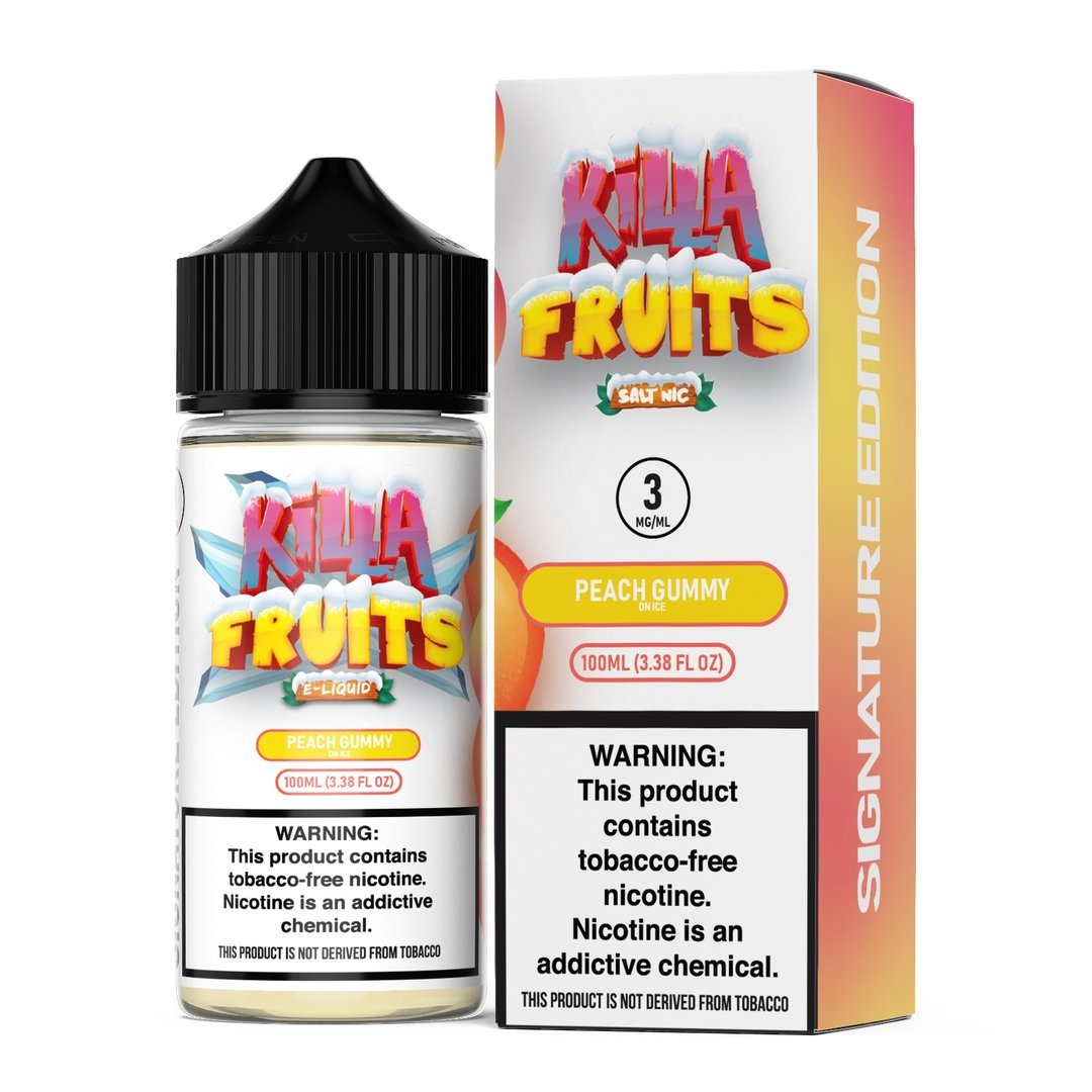 KILLA FRUITS PEACH GUMMY ICE - 100ML - EJUICEOVERSTOCK.COM