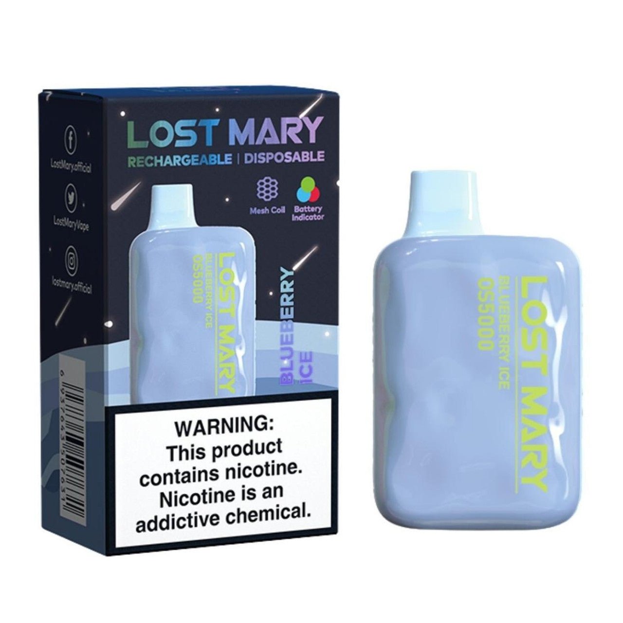 LOST MARY DISPOSABLE - 5000 PUFFS - EJUICEOVERSTOCK.COM
