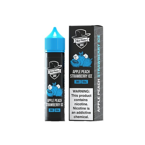 MAD HATTER - APPLE PEACH STRAWBERRY ICE - 60ML - EJUICEOVERSTOCK.COM