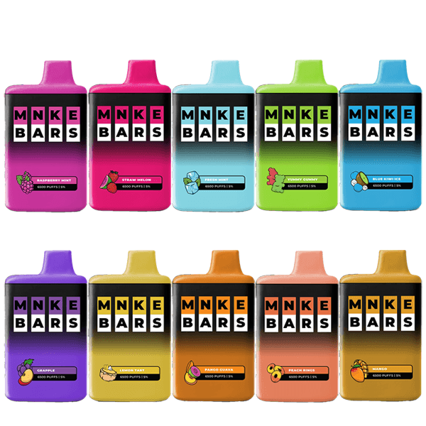 MNKE BARS DISPOSABLE - 6500 PUFFS - EJUICEOVERSTOCK.COM