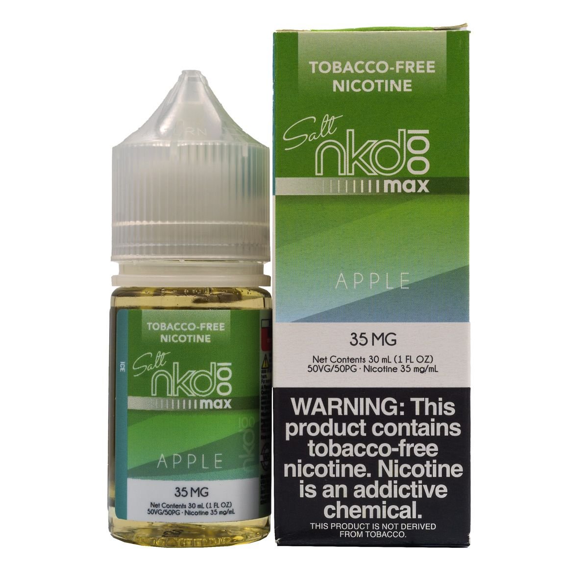 NKD 100 MAX SALT APPLE ICE - 30ML - EJUICEOVERSTOCK.COM