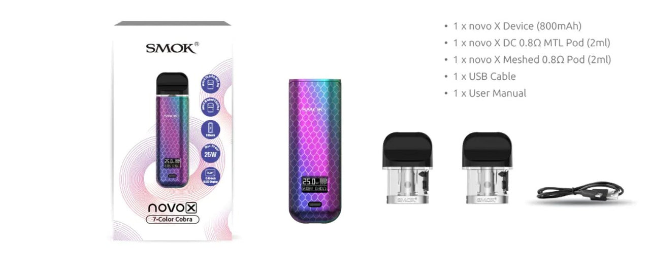 Novo X Ultra Portable Pod Kit by SMOK - $14.39 with Code STOCK20 - EJUICEOVERSTOCK.COM