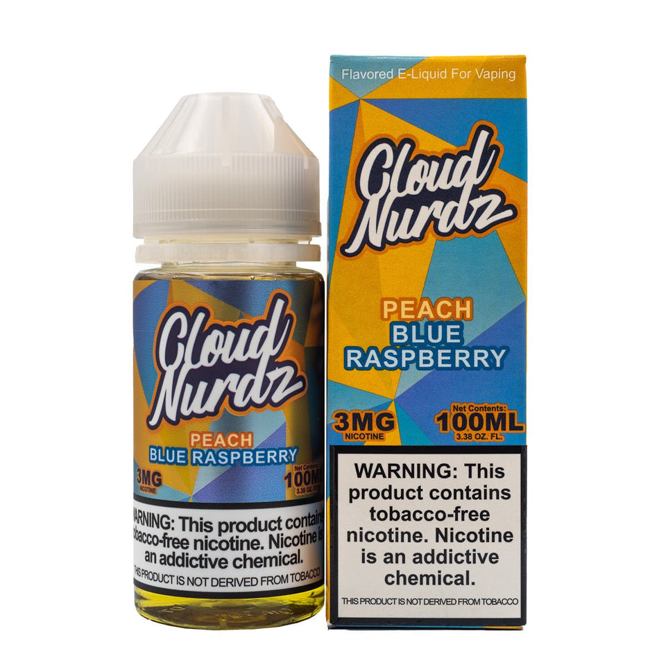 CLOUD NURDZ - PEACH BLUE RASPBERRY - 100ML – EJUICEOVERSTOCK.COM