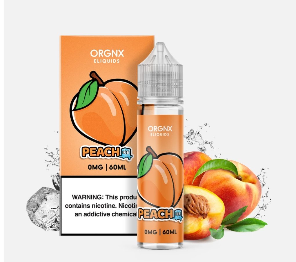 PEACH ICE BY ORGNX ELIQUID 60ML EJUICE - EJUICEOVERSTOCK.COM