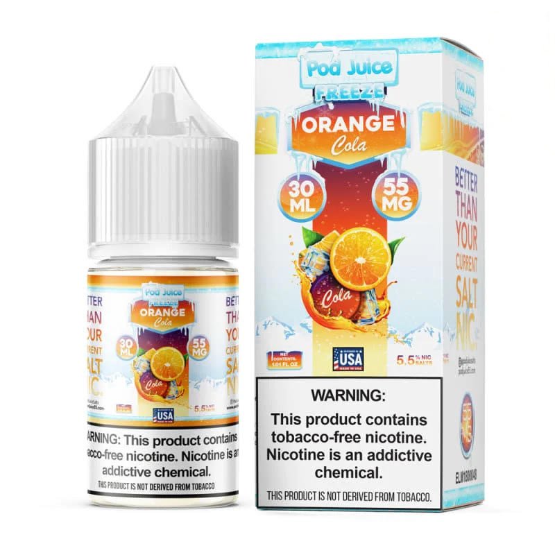 POD JUICE SALT - ORANGE COLA FREEZE - 30ML - EJUICEOVERSTOCK.COM