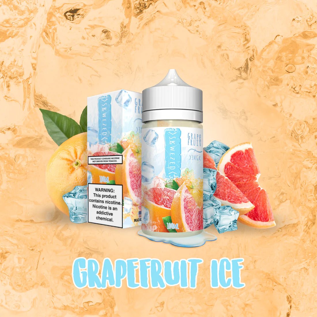 SKWEZED E-LIQUID GRAPEFRUIT ICE - 100ML - EJUICEOVERSTOCK.COM