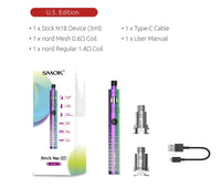 Thumbnail for STICK N18 30W STARTER KIT by Smok - EJUICEOVERSTOCK.COM