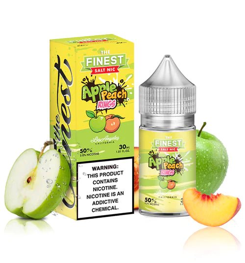 THE FINEST SALTNIC APPLE PEACH RINGS - 30ML - EJUICEOVERSTOCK.COM