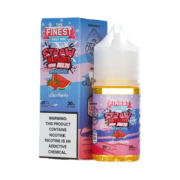 THE FINEST SALTNIC STRAW MELON SOUR BELTS ICE - 30ML - EJUICEOVERSTOCK.COM